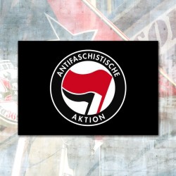 Antifa Flag Black Red